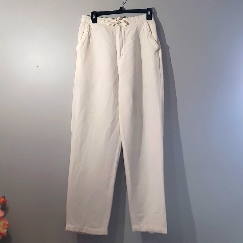 white linen khakis unisex